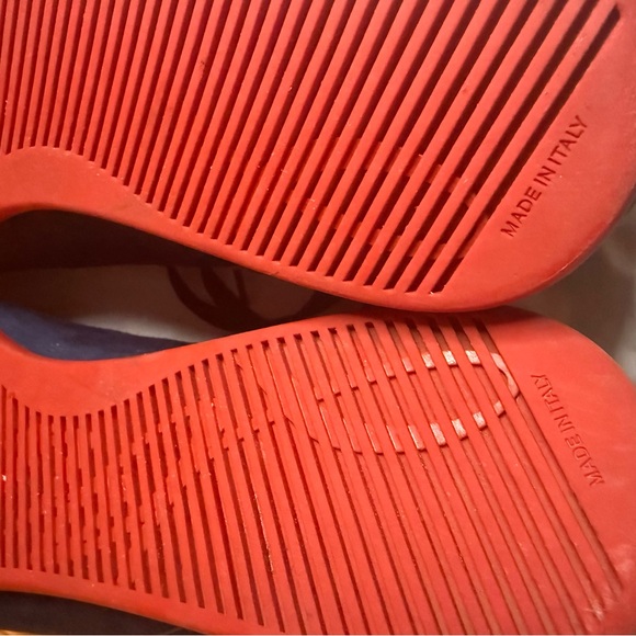 Christian Louboutin Men’s Suede Sneakers – Navy/Red – CL Paris - Picture 4 of 7